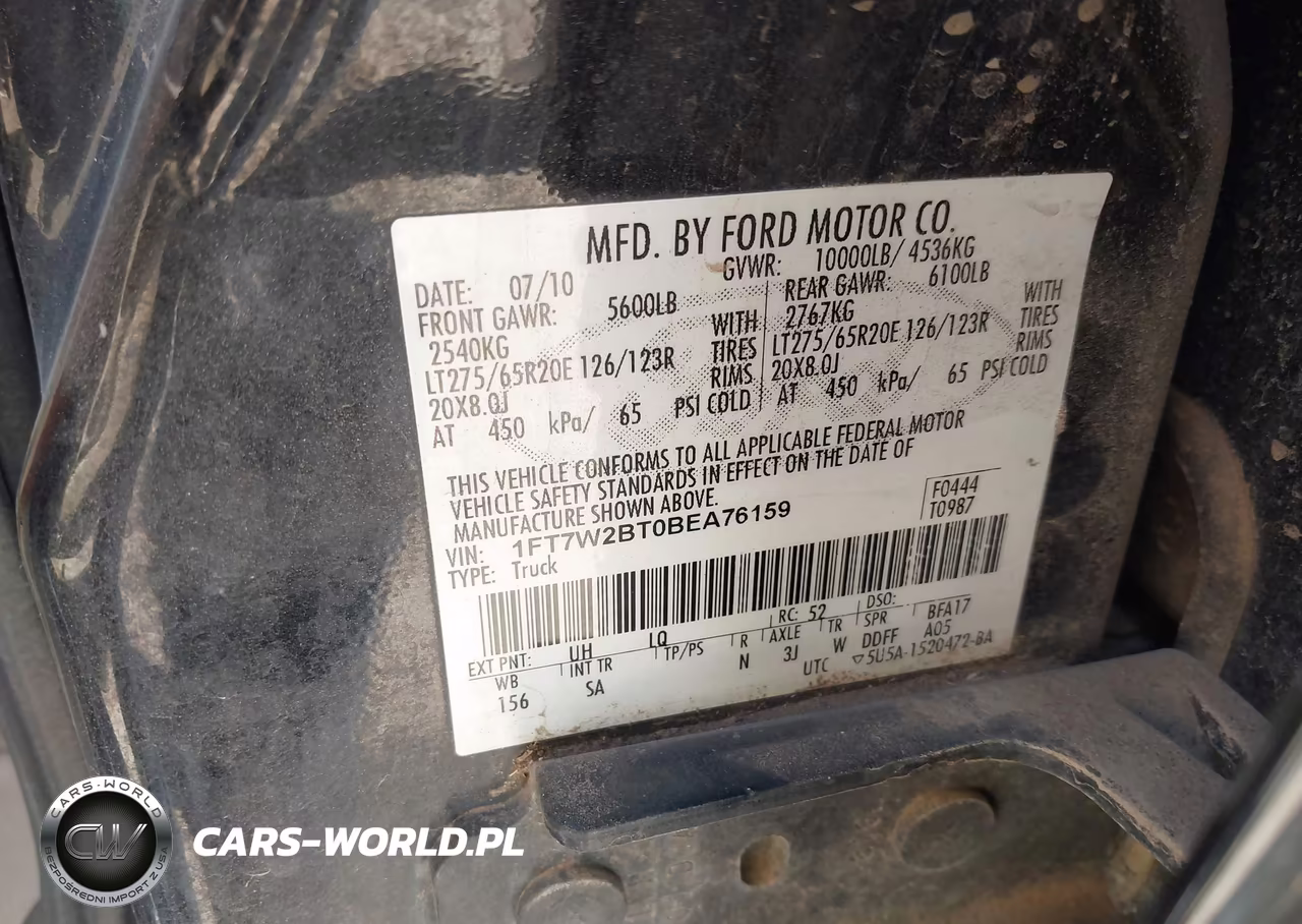 2011 Ford F-250 Lariat VIN:1FT7W2BT0BEA76159 - 9