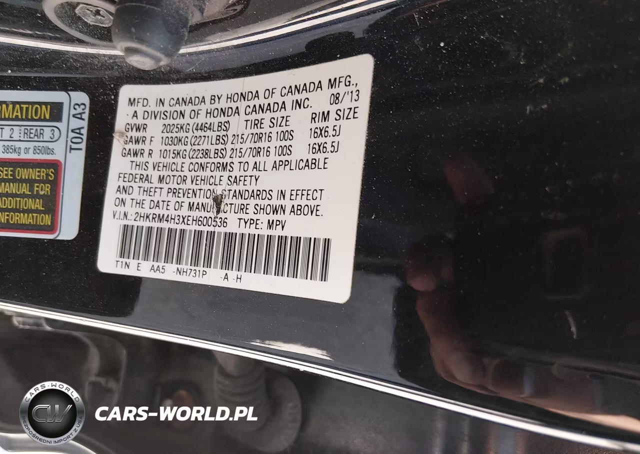 2014 Honda Cr-V Lx VIN:2HKRM4H3XEH600536 - 9
