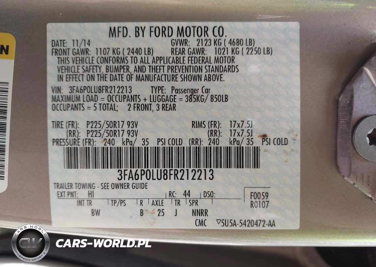 2015 Ford Fusion Hybrid Se VIN:3FA6P0LU8FR212213 - 9