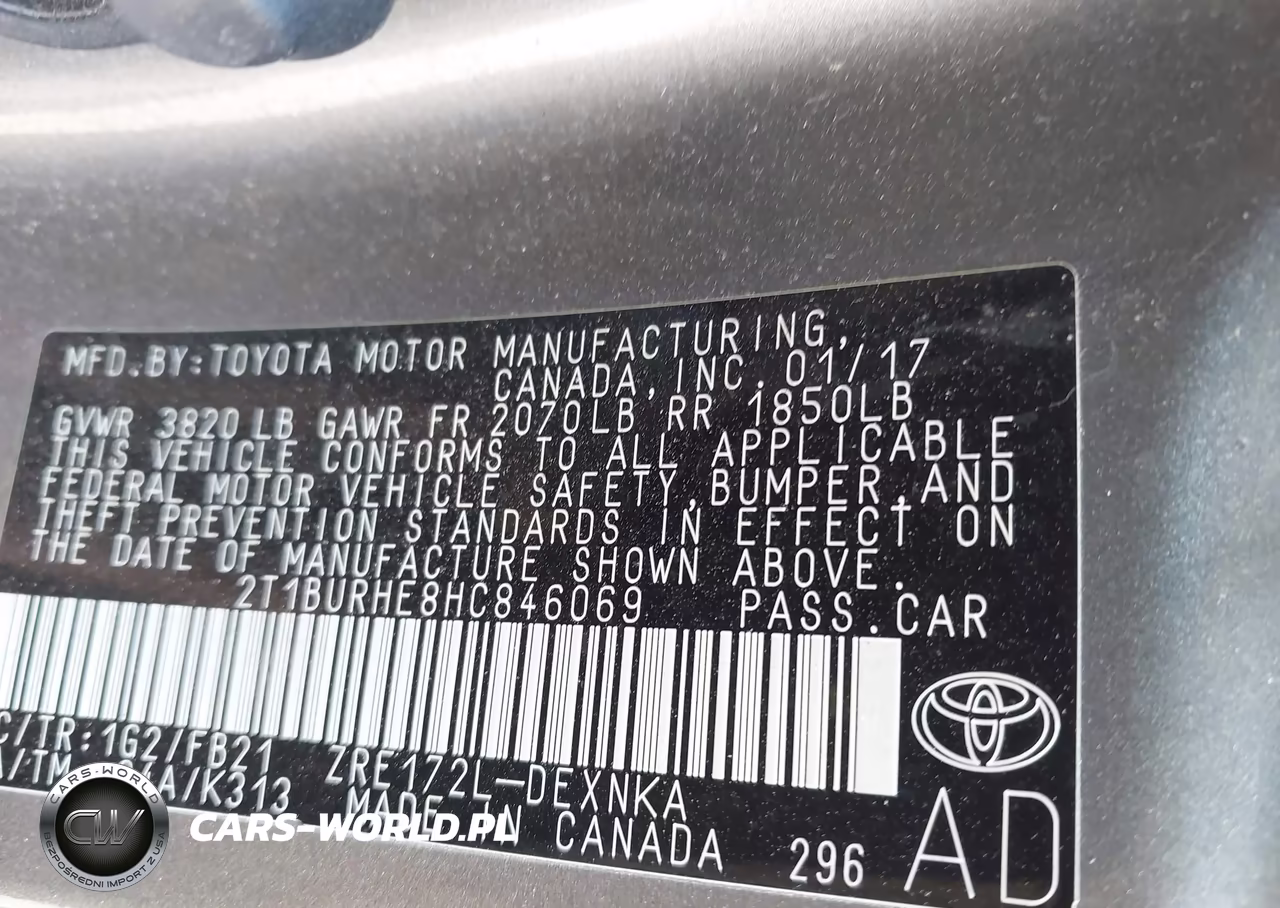 2017 Toyota Corolla Le VIN:2T1BURHE8HC846069 - 9