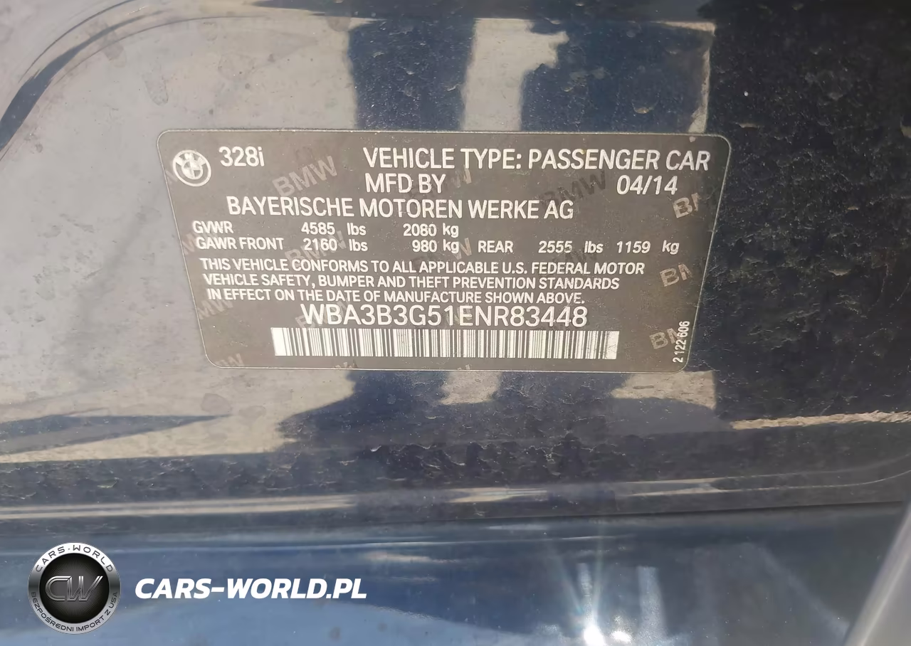 2014 BMW 328I xDrive VIN:WBA3B3G51ENR83448 - 9