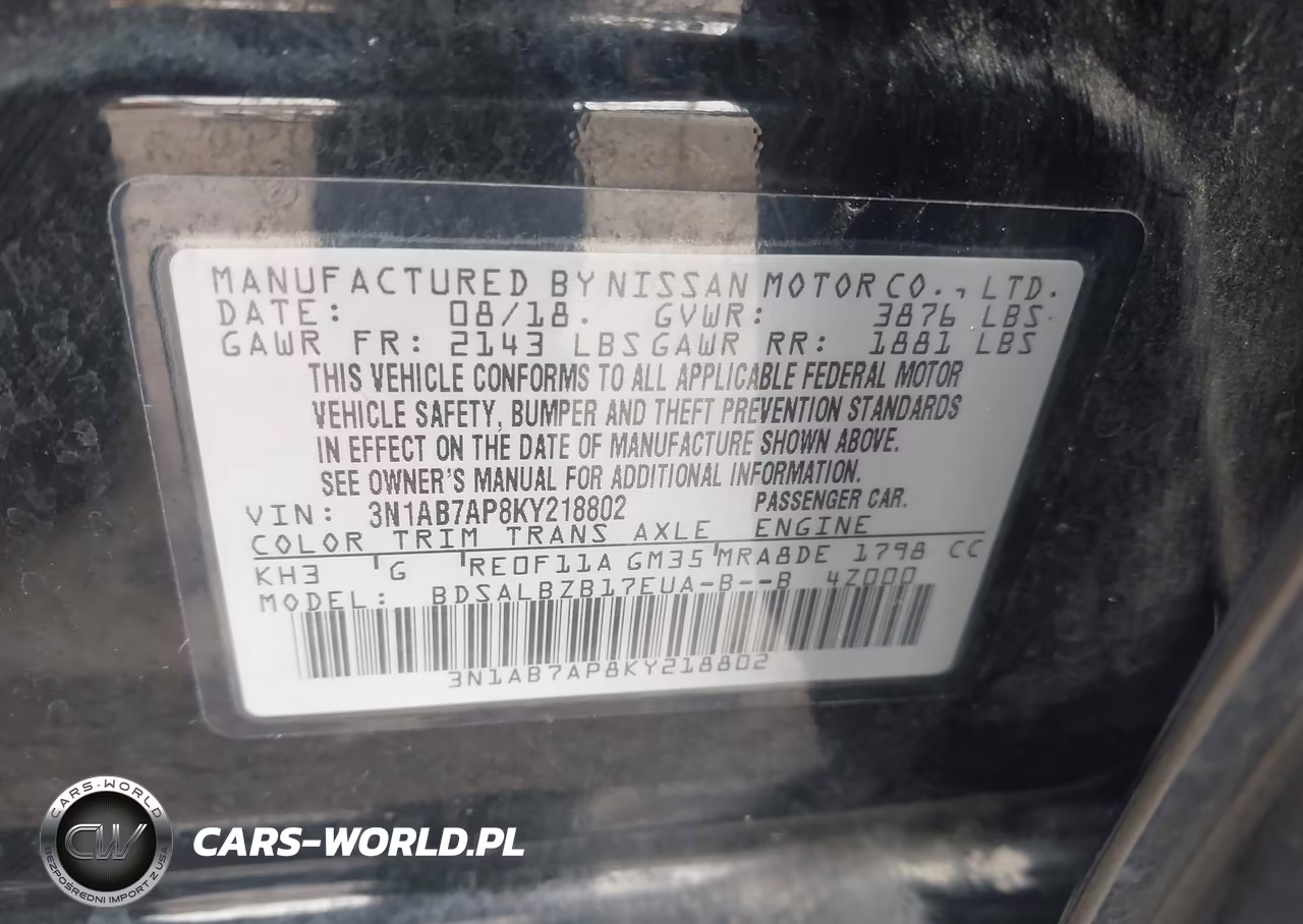 2019 Nissan Sentra S VIN:3N1AB7AP8KY218802 - 9