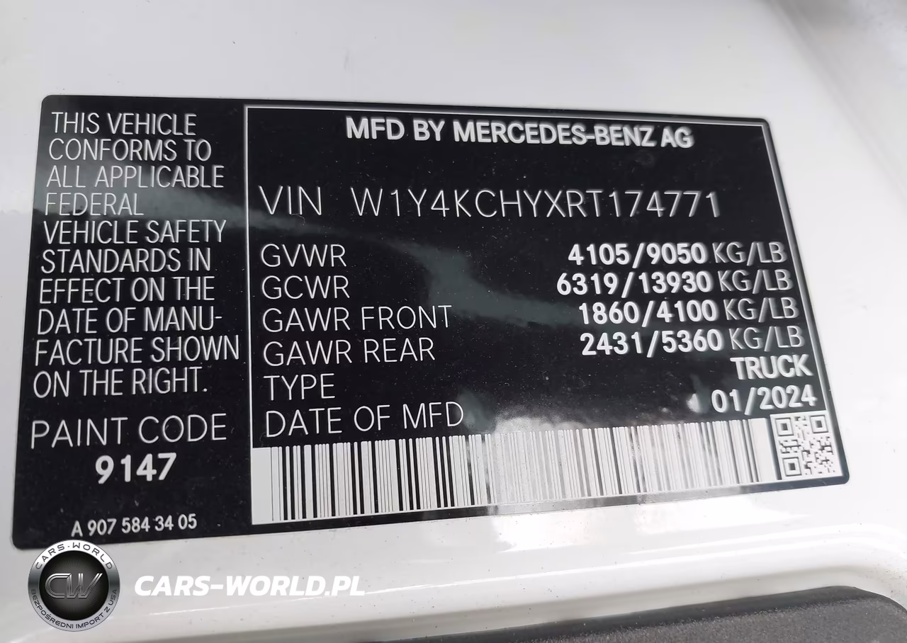 2024 Mercedes-Benz Sprinter 2500 High Roof 4-Cyl Diesel VIN:W1Y4KCHYXRT174771 - 9