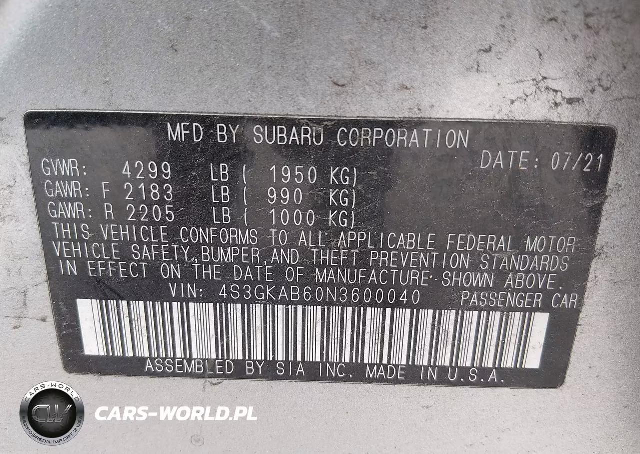 2022 Subaru Impreza Base VIN:4S3GKAB60N3600040 - 9