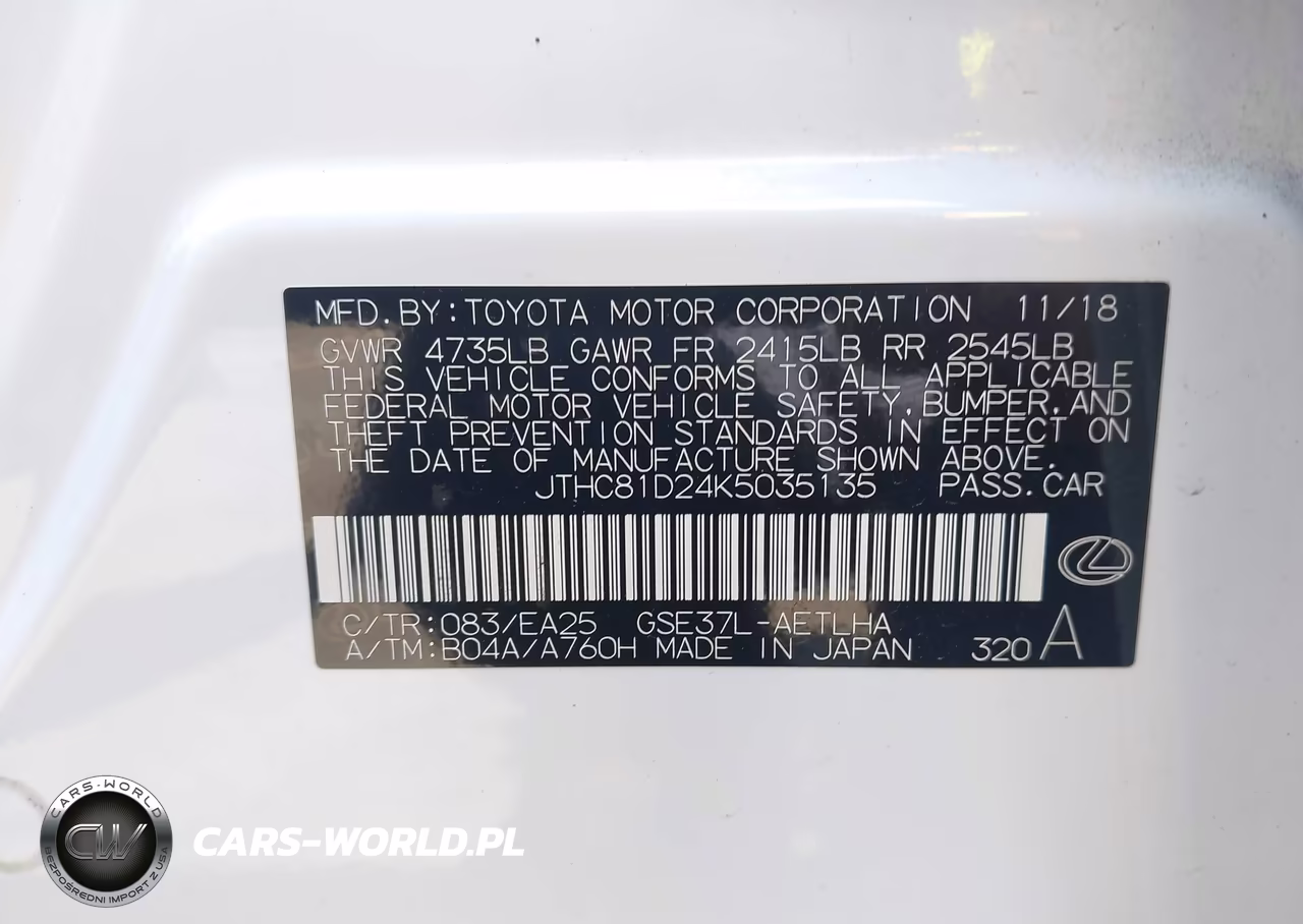 2019 Lexus Is 300 VIN:JTHC81D24K5035135 - 9