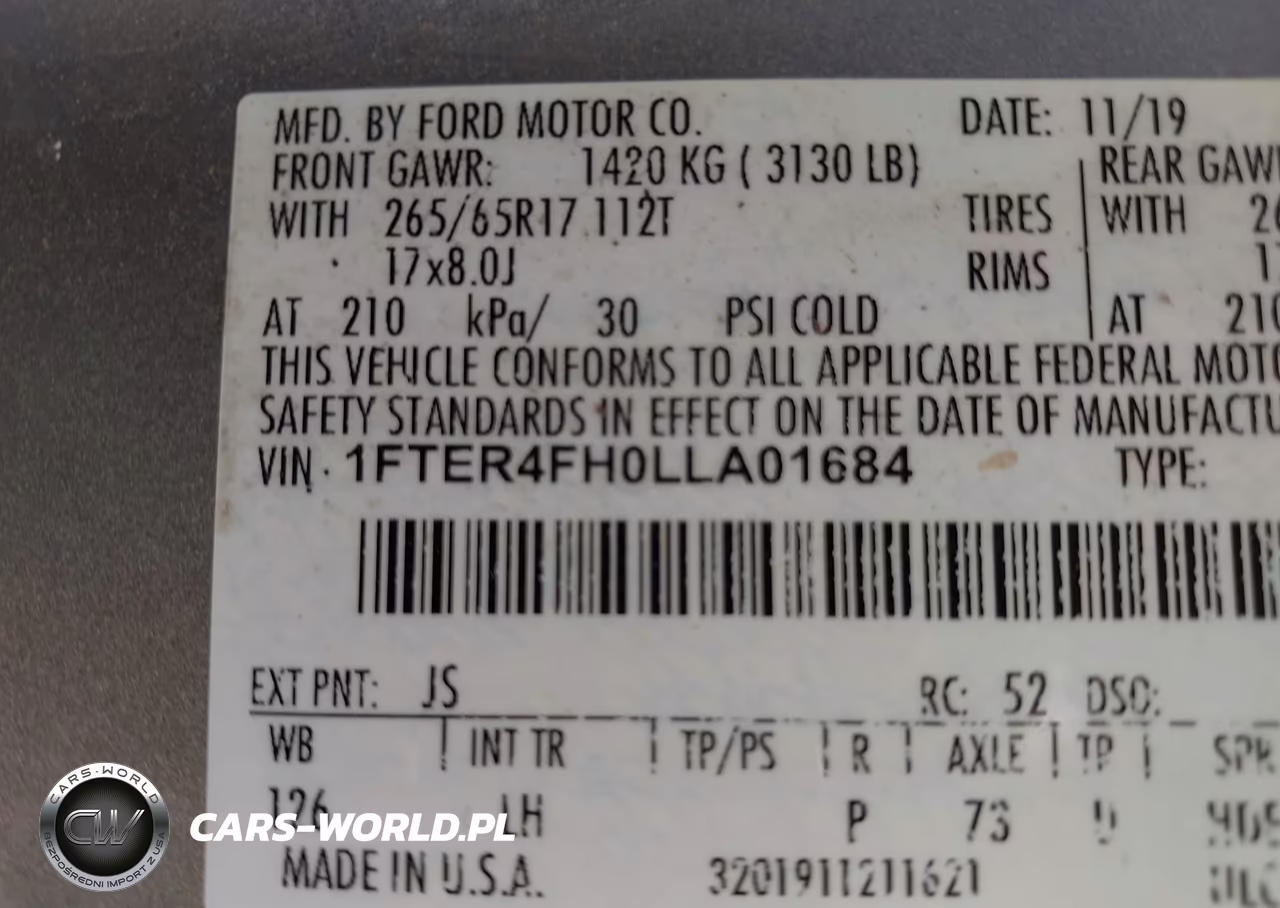 2020 Ford Ranger Xlt VIN:1FTER4FH0LLA01684 - 9