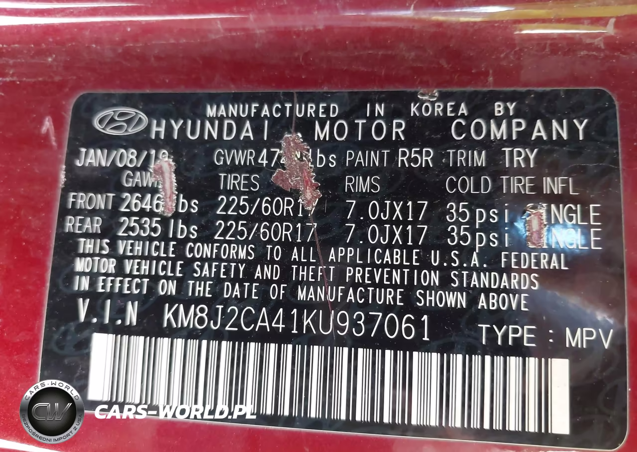 2019 Hyundai Tucson Se VIN:KM8J2CA41KU937061 - 9