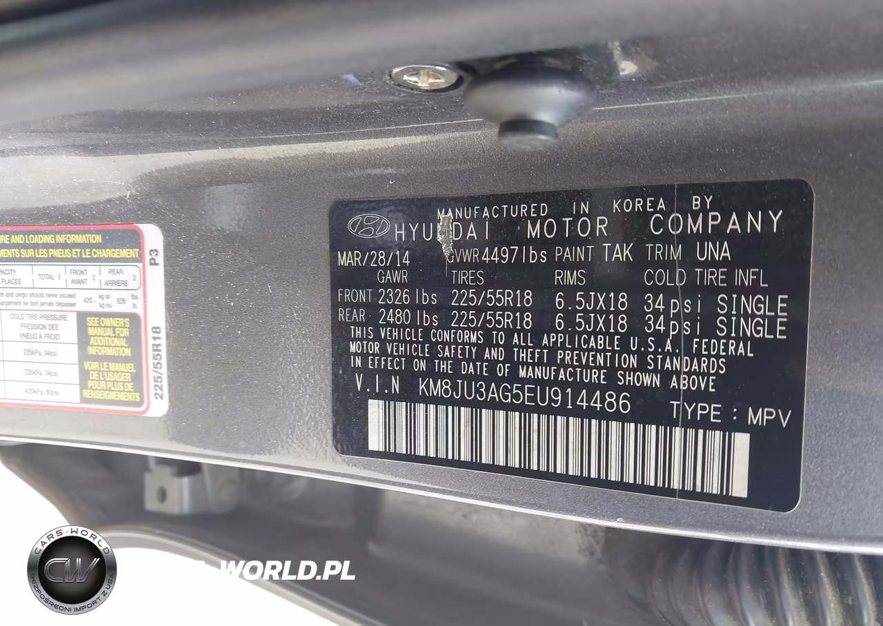 2014 Hyundai Tucson Limited VIN:KM8JU3AG5EU914486 - 9