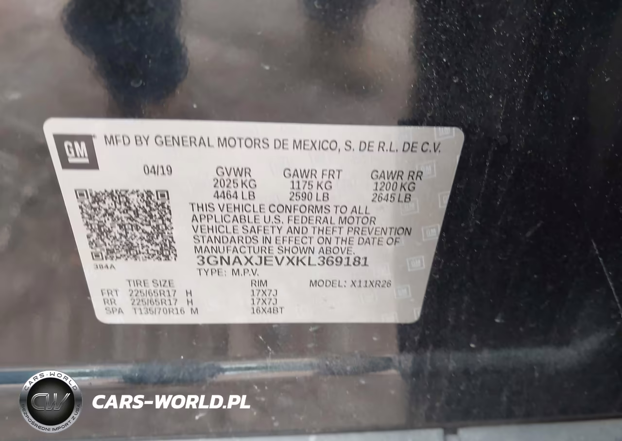 2019 Chevrolet Equinox Lt VIN:3GNAXJEVXKL369181 - 9