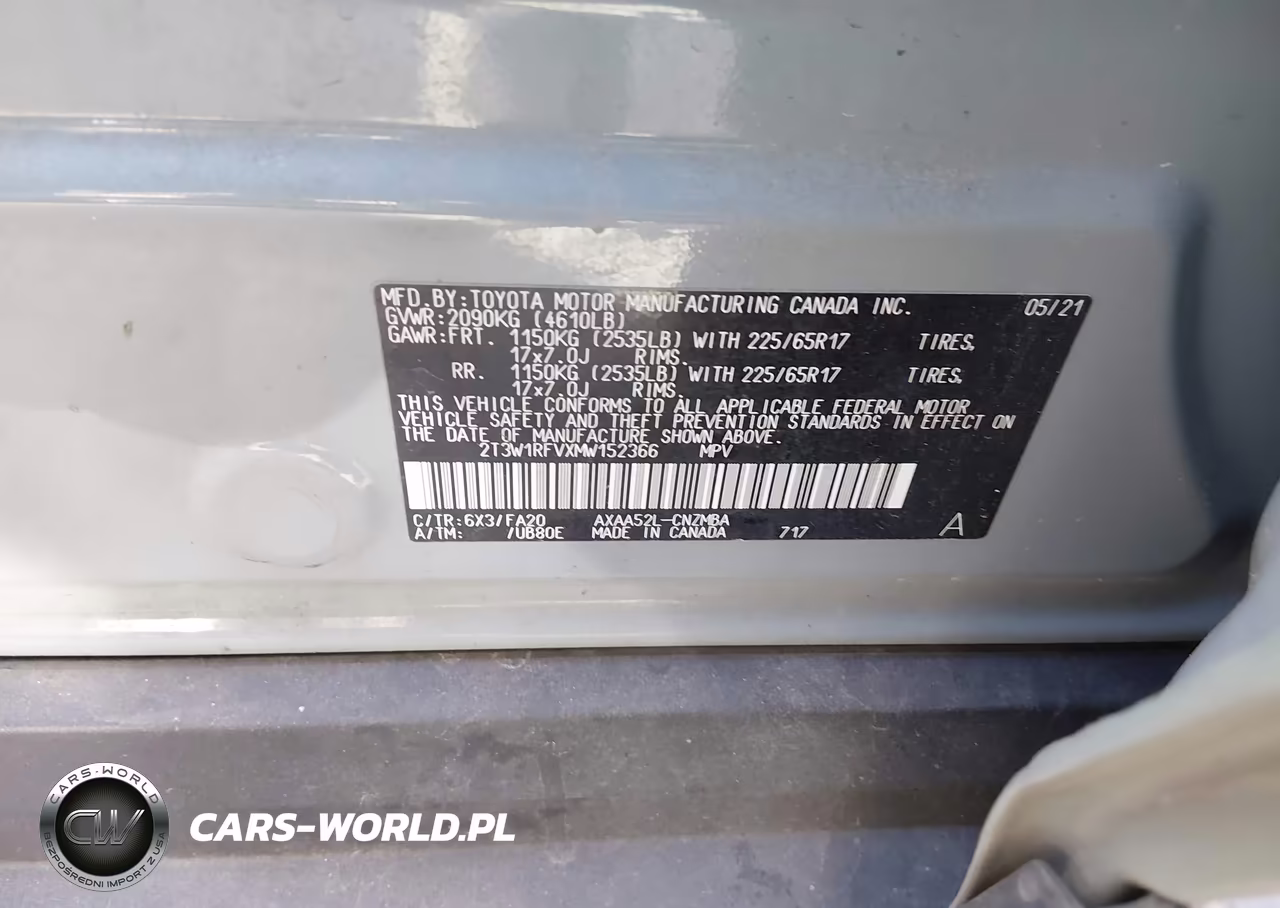 2021 Toyota Rav4 Xle VIN:2T3W1RFVXMW152366 - 9