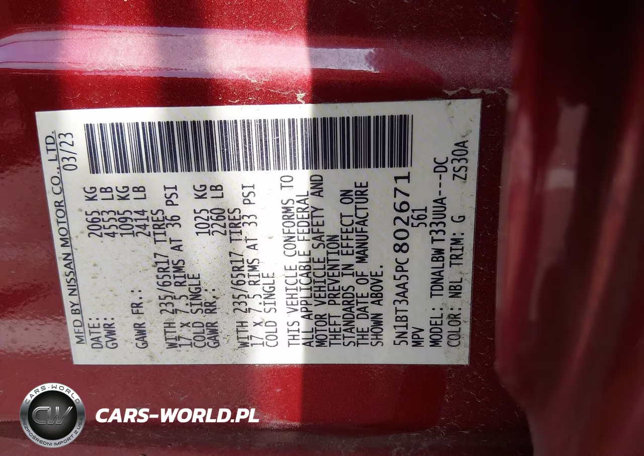 2023 Nissan Rogue S Fwd VIN:5N1BT3AA5PC802671 - 9
