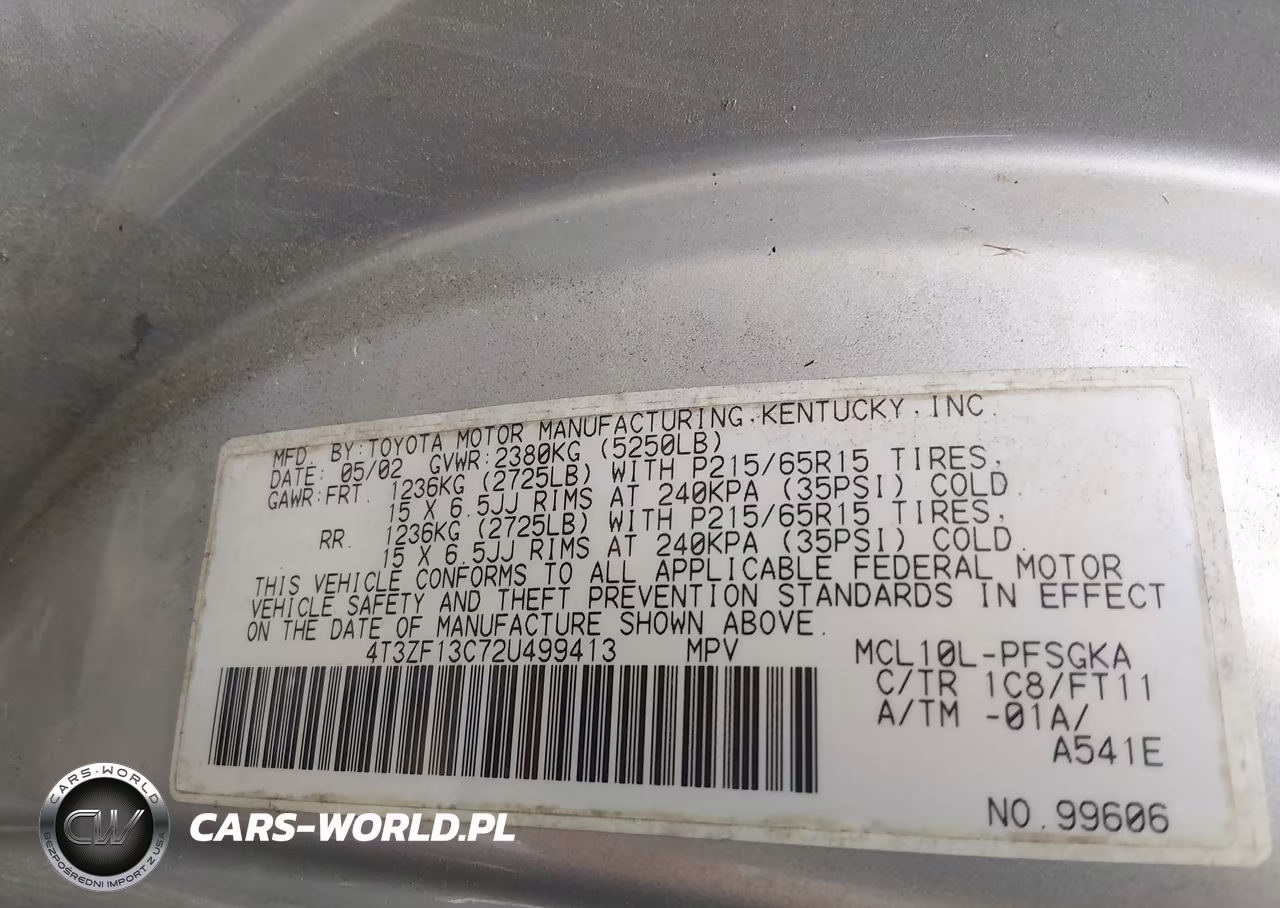 2002 Toyota Sienna Le VIN:4T3ZF13C72U499413 - 9