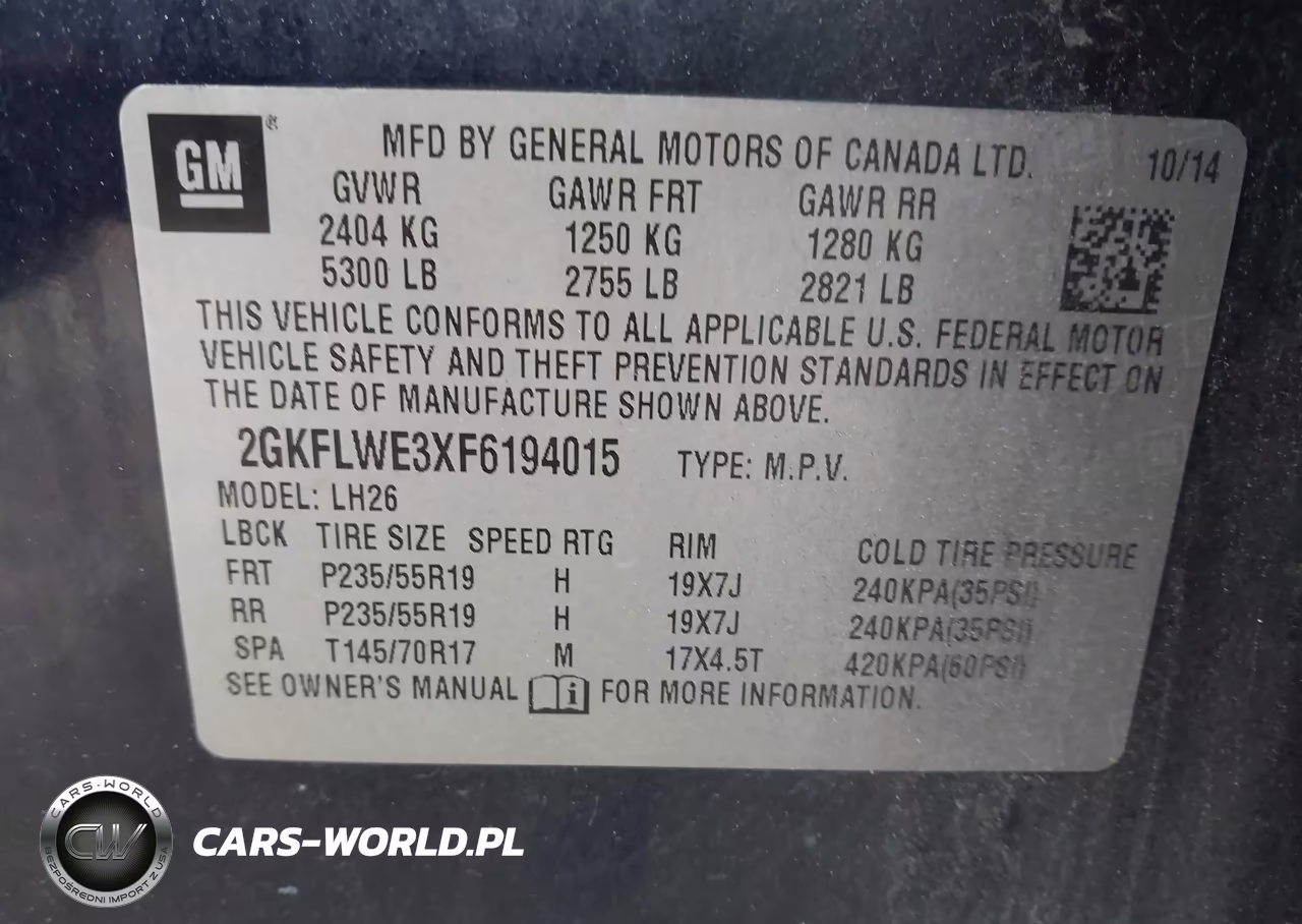 2015 GMC Terrain Sle-2 VIN:2GKFLWE3XF6194015 - 9