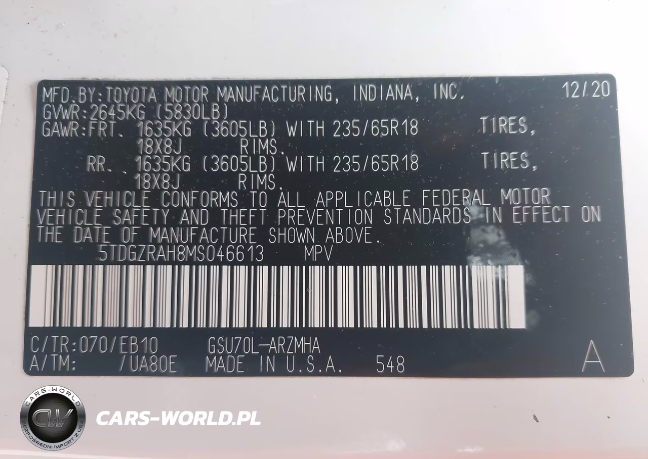 2021 Toyota Highlander Xle VIN:5TDGZRAH8MS046613 - 9