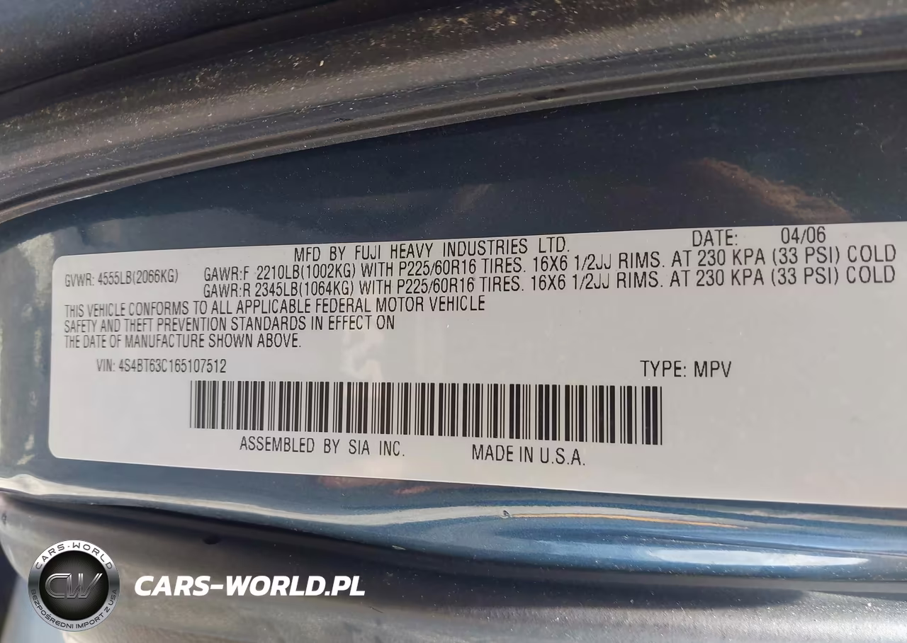 2006 Subaru Baja Turbo VIN:4S4BT63C165107512 - 9