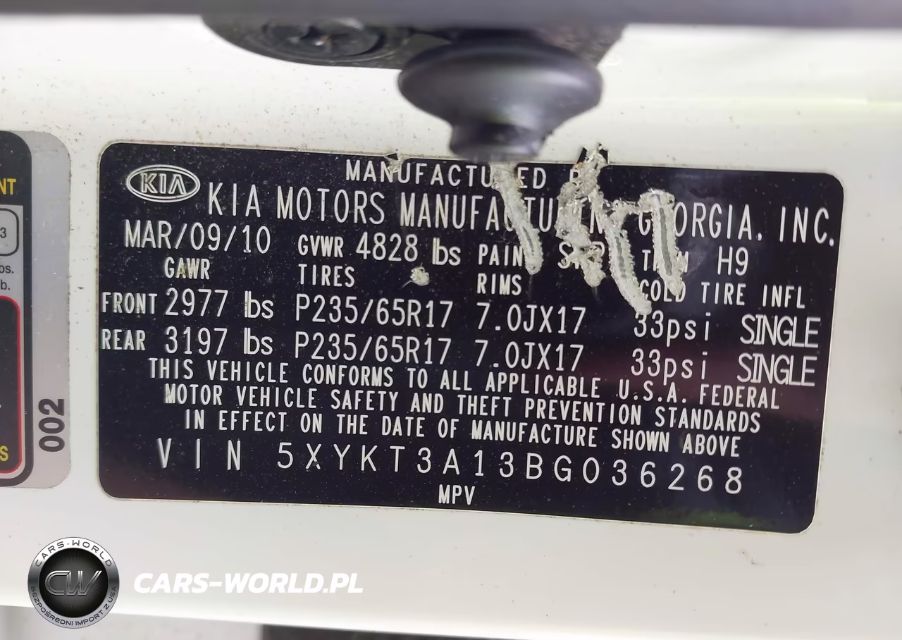 2011 Kia Sorento Lx VIN:5XYKT3A13BG036268 - 9