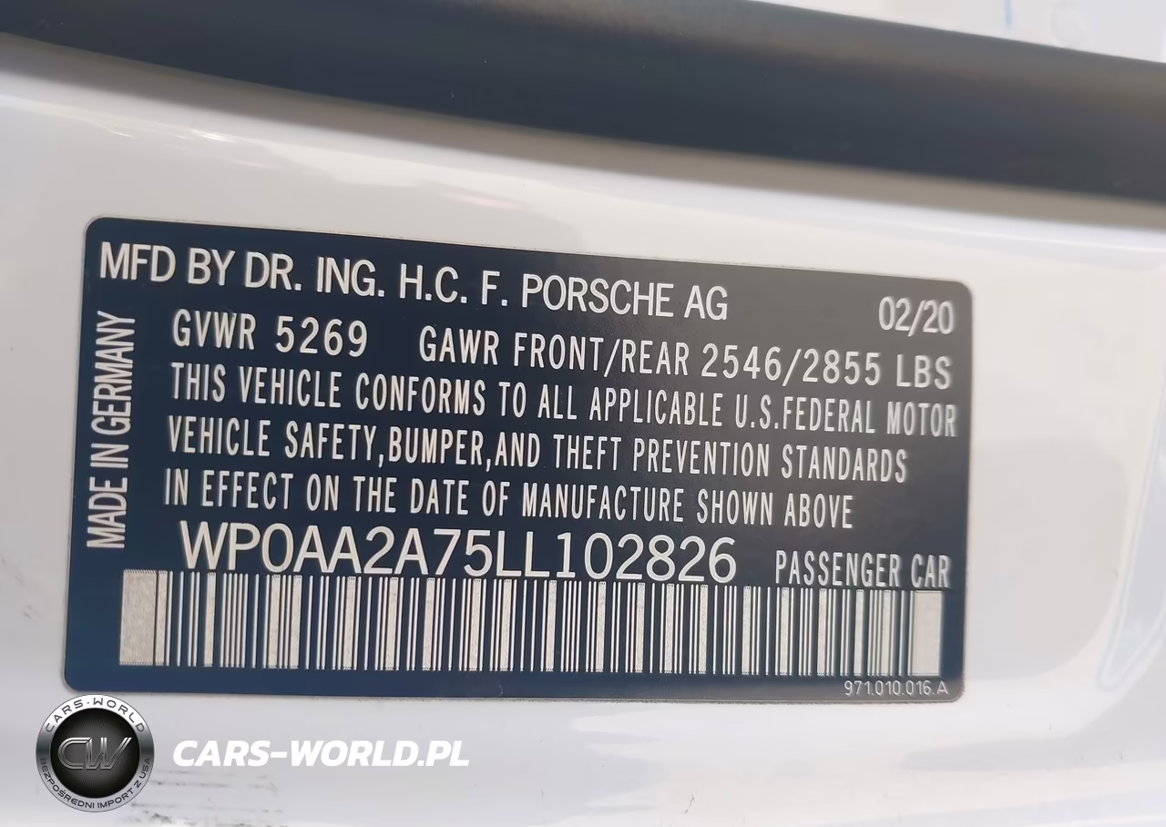 2020 Porsche Panamera 4 VIN:WP0AA2A75LL102826 - 9