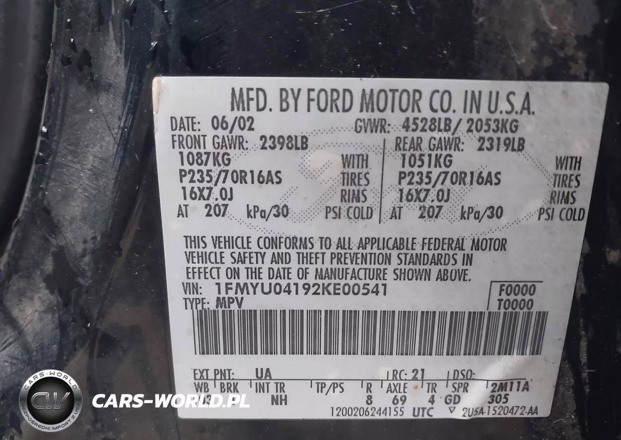 2002 Ford Escape Xlt VIN:1FMYU04192KE00541 - 9