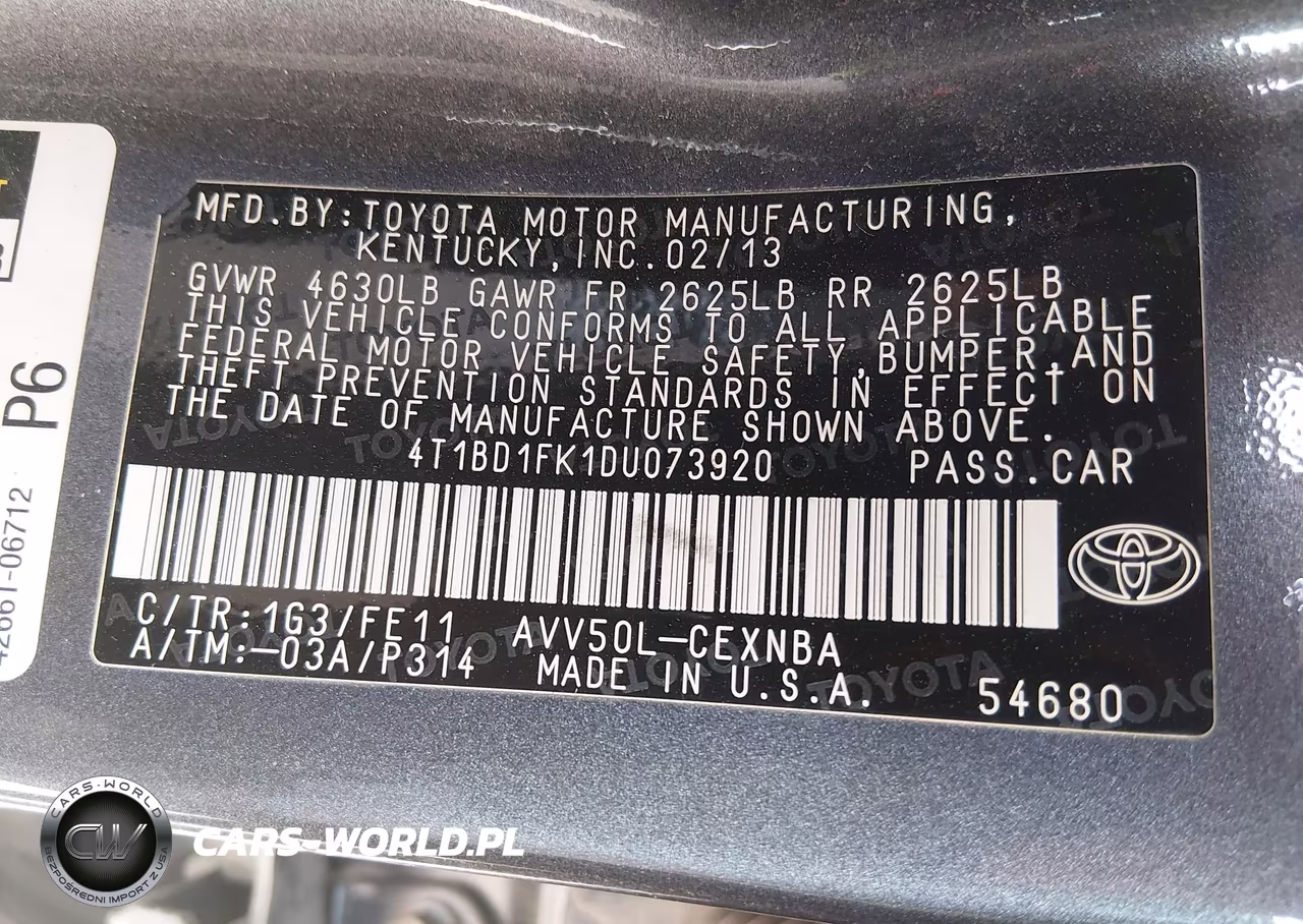 2013 Toyota Camry Hybrid Le VIN:4T1BD1FK1DU073920 - 9