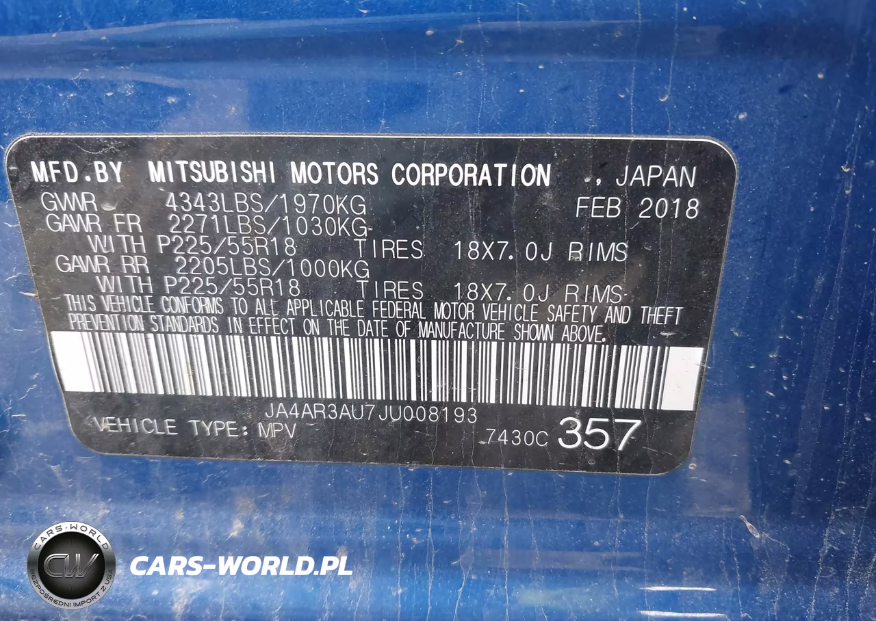 2018 Mitsubishi Outlander Sport 2.0 Le VIN:JA4AR3AU7JU008193 - 9