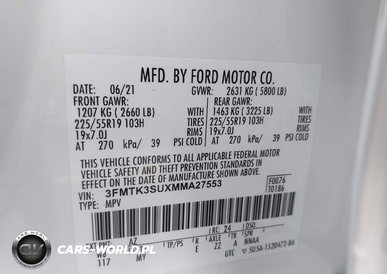 2021 Ford Mustang Mach-E Premium VIN:3FMTK3SUXMMA27553 - 9