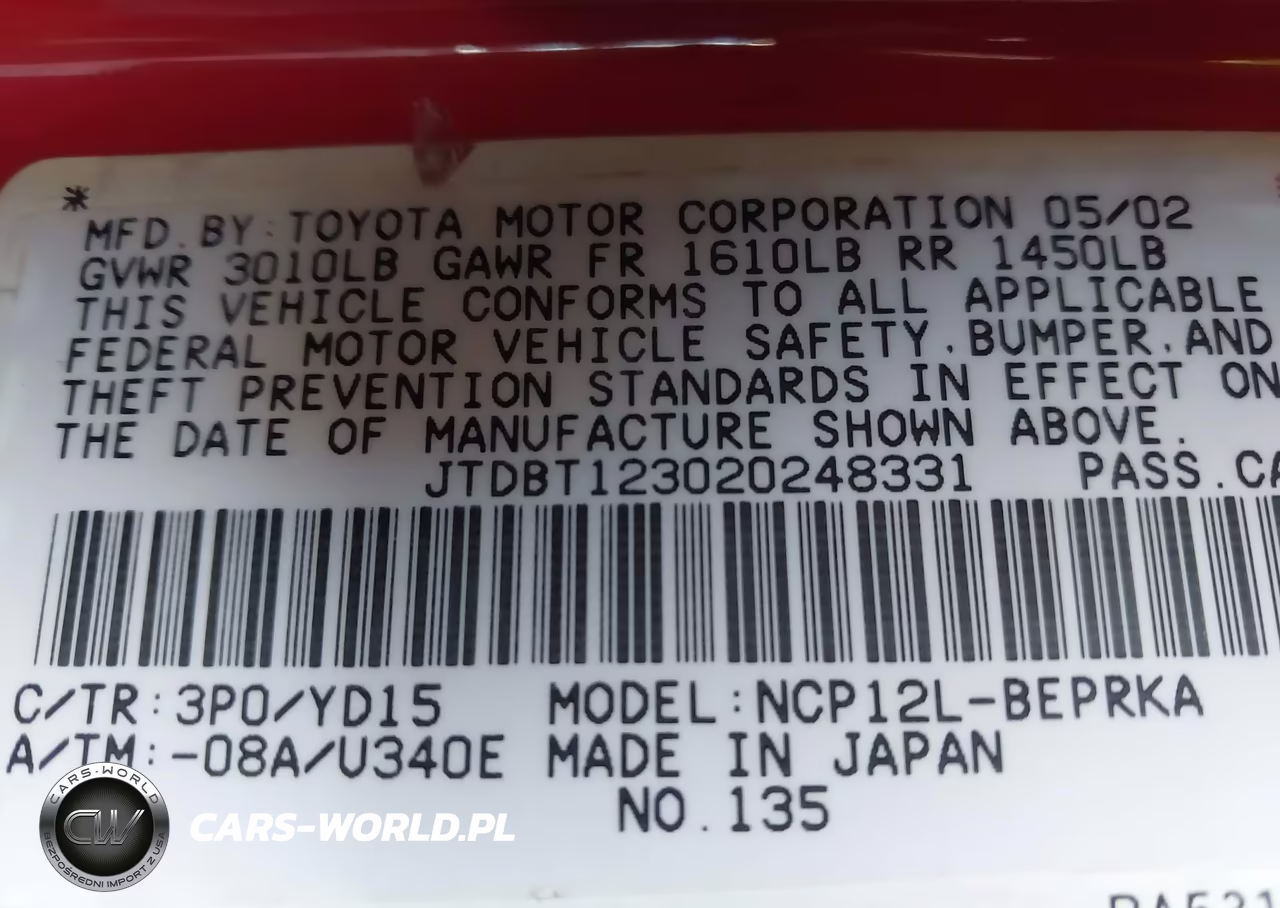 2002 Toyota Echo VIN:JTDBT123020248331 - 9