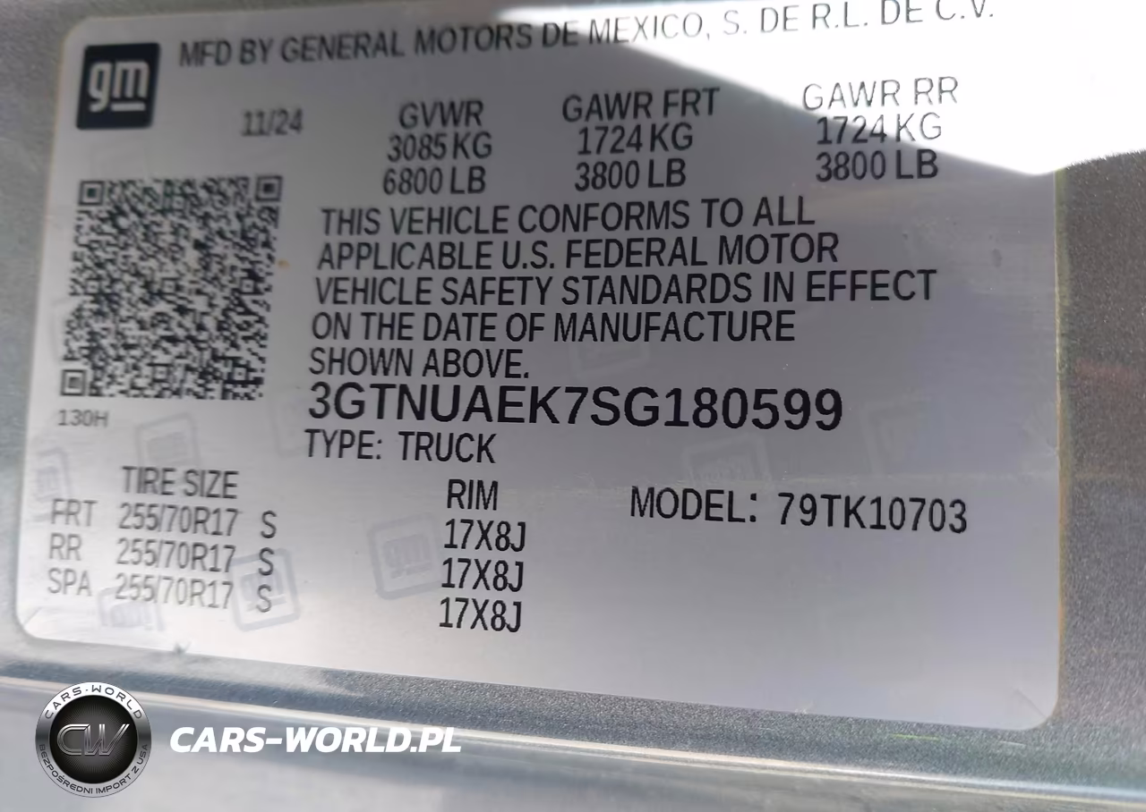 2025 GMC Sierra 1500 VIN:3GTNUAEK7SG180599 - 9