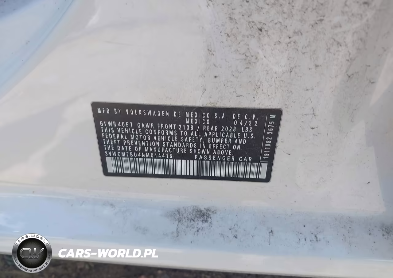 2022 Volkswagen Jetta 1.5T S VIN:3VWCM7BU4NM014415 - 9
