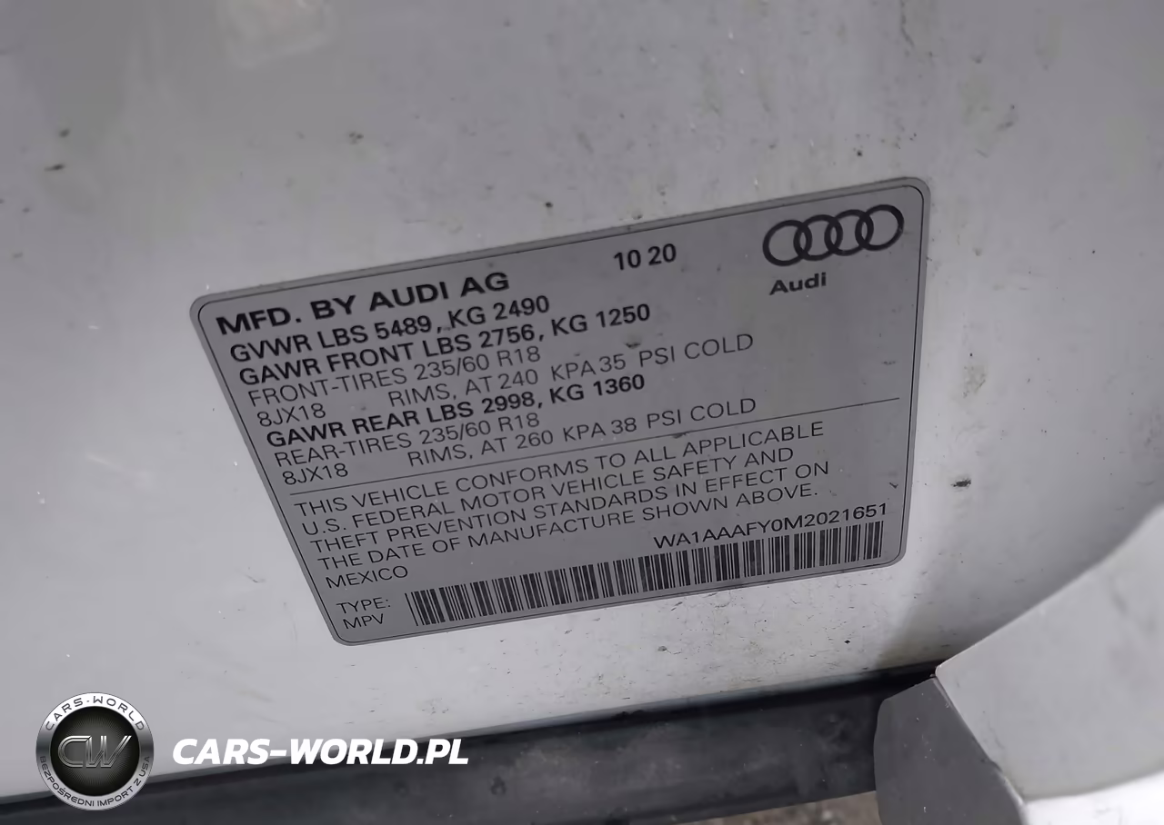 2021 Audi Q5 Premium 45 Tfsi Quattro S Tronic VIN:WA1AAAFY0M2021651 - 9