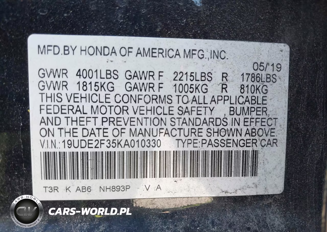 2019 Acura Ilx Standard VIN:19UDE2F35KA010330 - 9