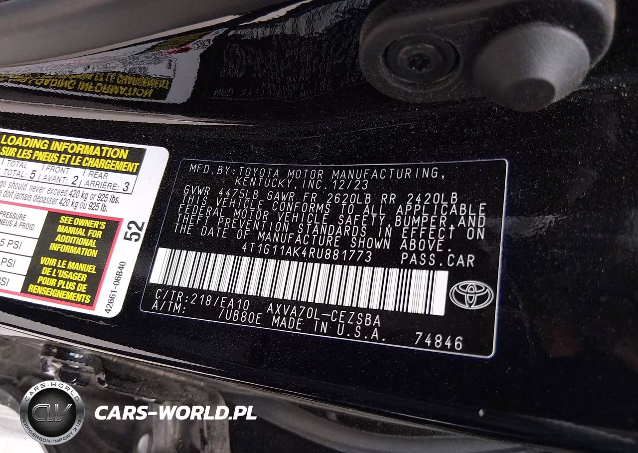 2024 Toyota Camry Se VIN:4T1G11AK4RU881773 - 9