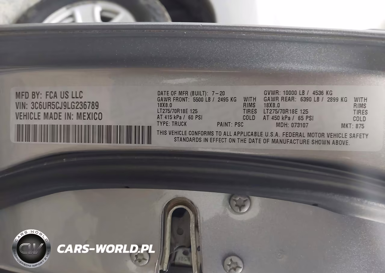 2020 Ram 2500 VIN:3C6UR5CJ9LG236789 - 9