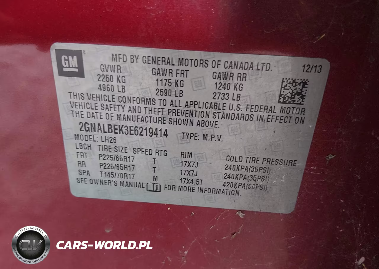 2014 Chevrolet Equinox 1Lt VIN:2GNALBEK3E6219414 - 9