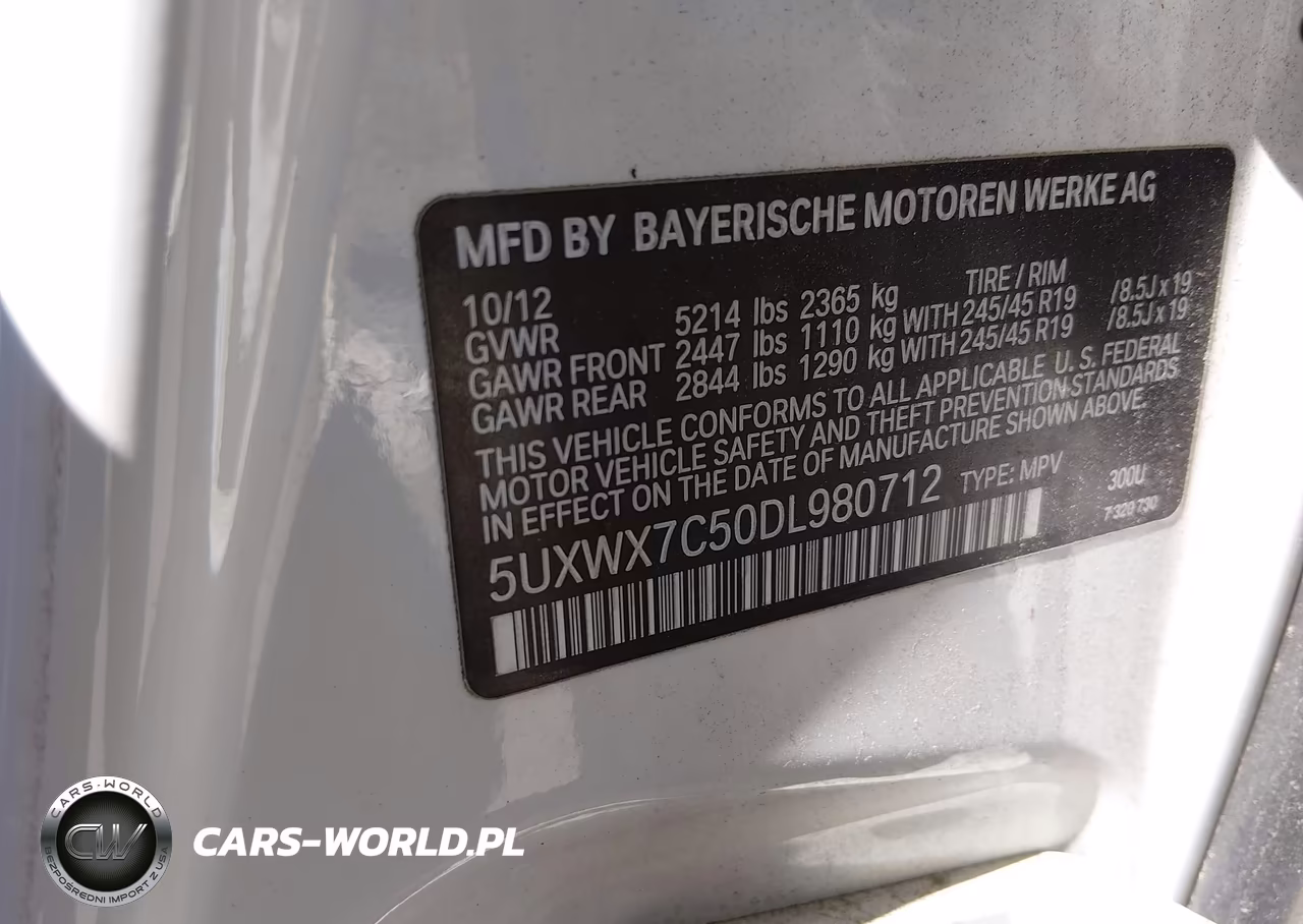 2013 BMW X3 xDrive35I VIN:5UXWX7C50DL980712 - 9