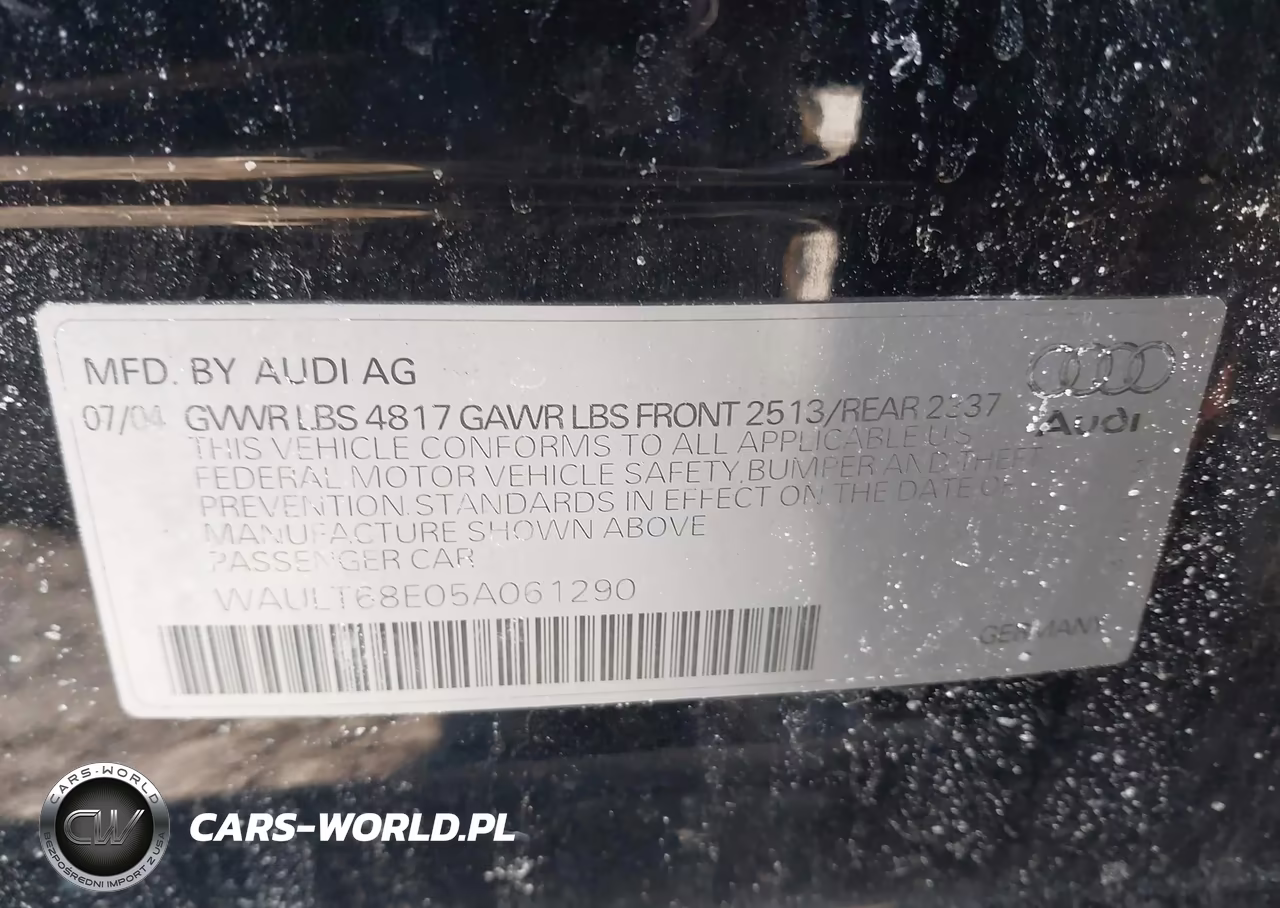 2005 Audi A4 3.0 VIN:WAULT68E05A061290 - 9