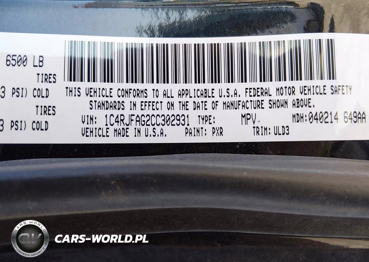 2012 Jeep Grand Cherokee Laredo VIN:1C4RJFAG2CC302931 - 9