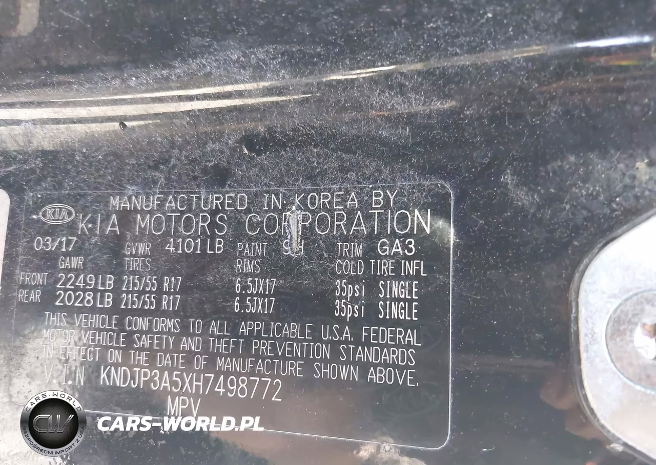 2017 Kia Soul + VIN:KNDJP3A5XH7498772 - 9