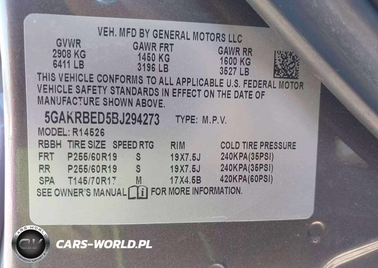2011 Buick Enclave 1Xl VIN:5GAKRBED5BJ294273 - 9