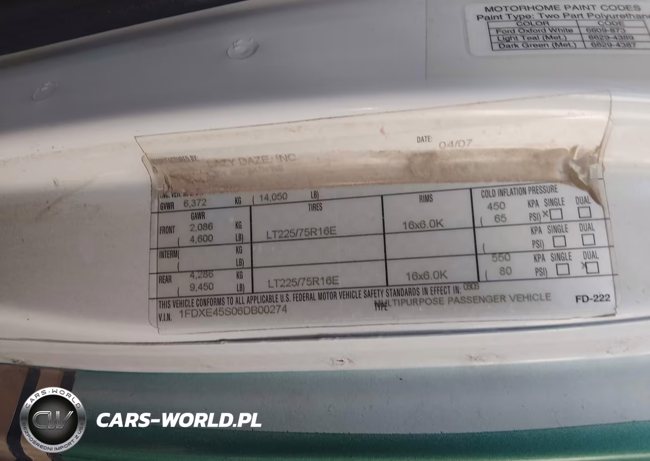 2006 Ford E-450 Cutaway VIN:1FDXE45S06DB00274 - 9