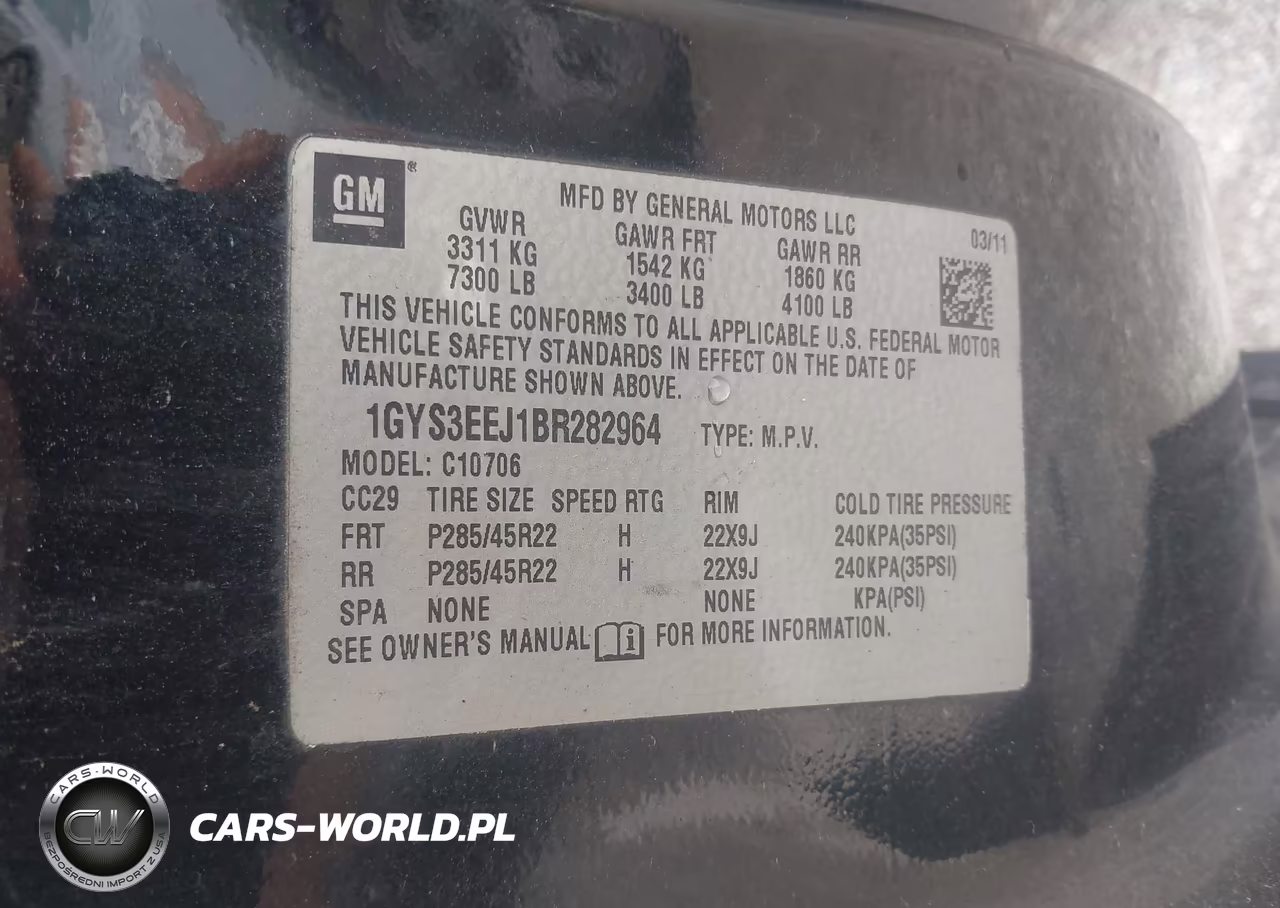 2011 Cadillac Escalade Hybrid Standard VIN:1GYS3EEJ1BR282964 - 9