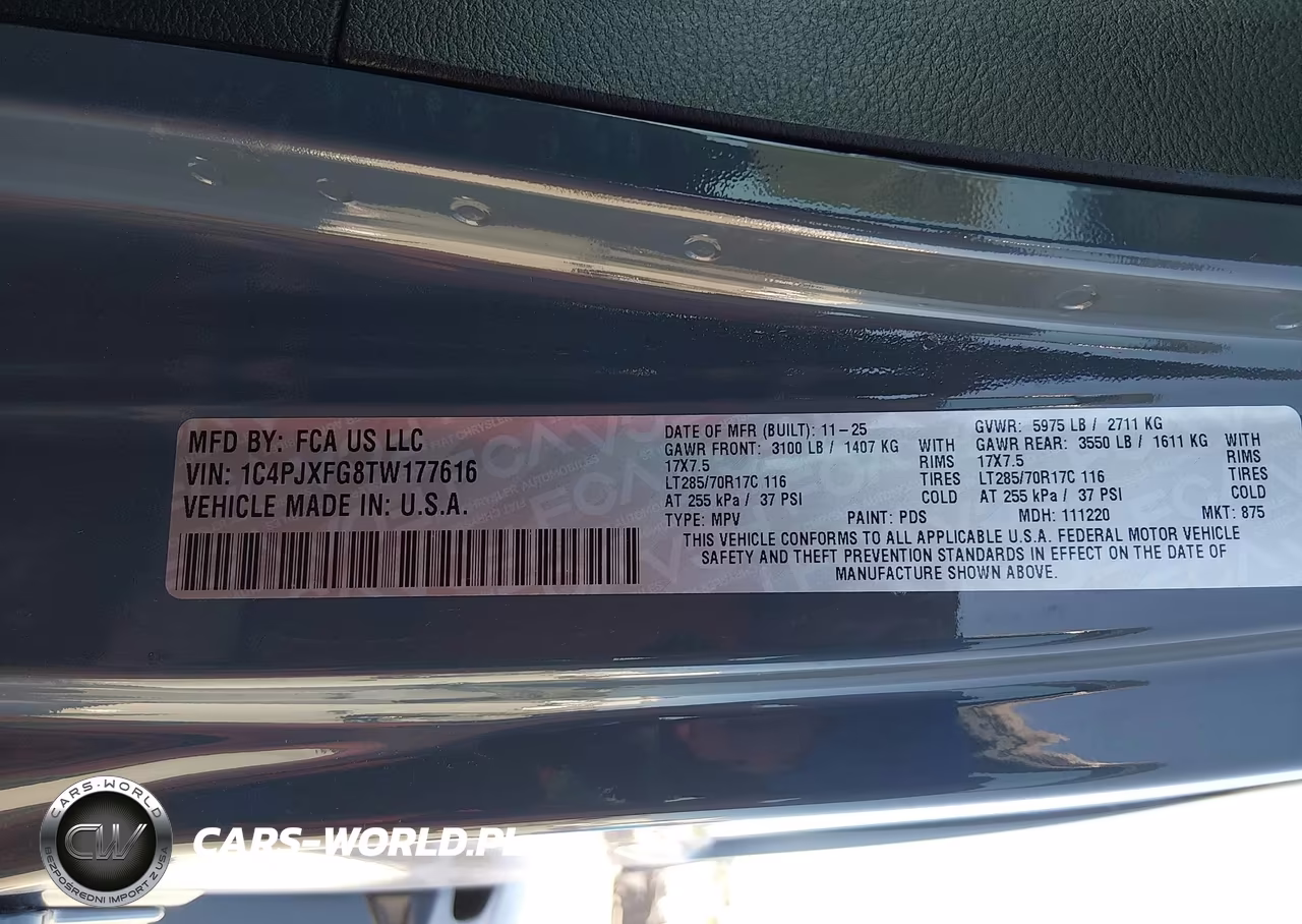 2026 Jeep Wrangler Rubicon VIN:1C4PJXFG8TW177616 - 9