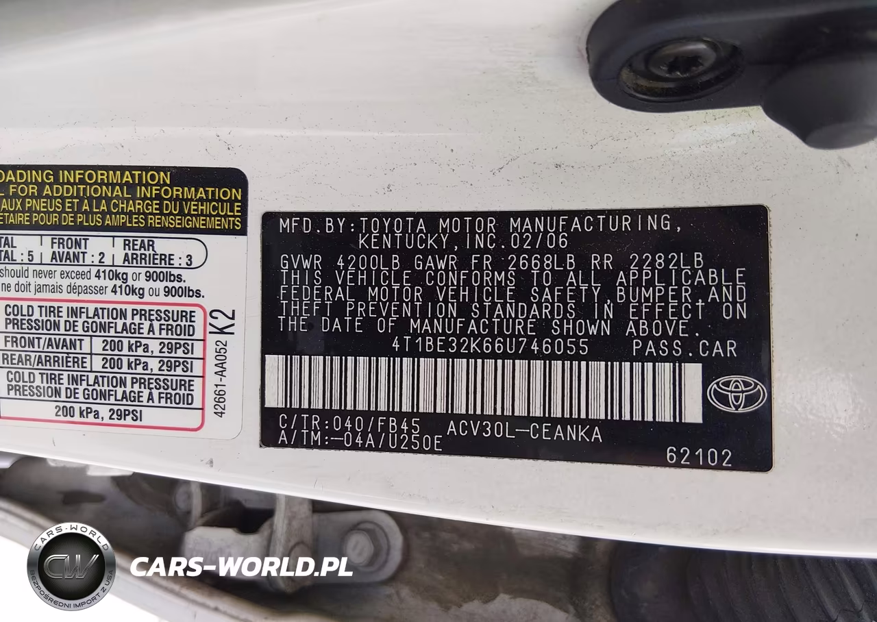 2006 Toyota Camry Le VIN:4T1BE32K66U746055 - 9