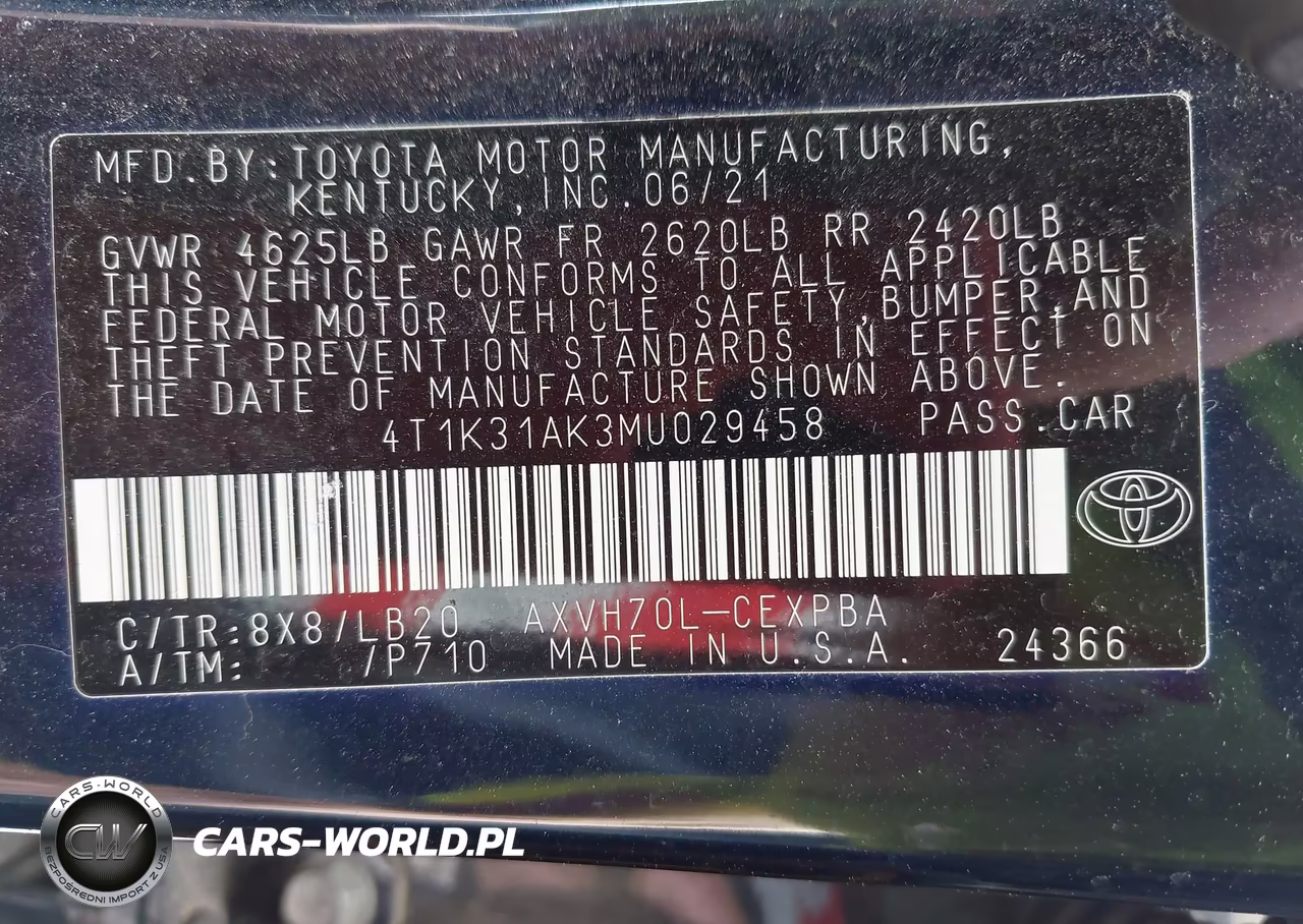 2021 Toyota Camry Xse Hybrid VIN:4T1K31AK3MU029458 - 9