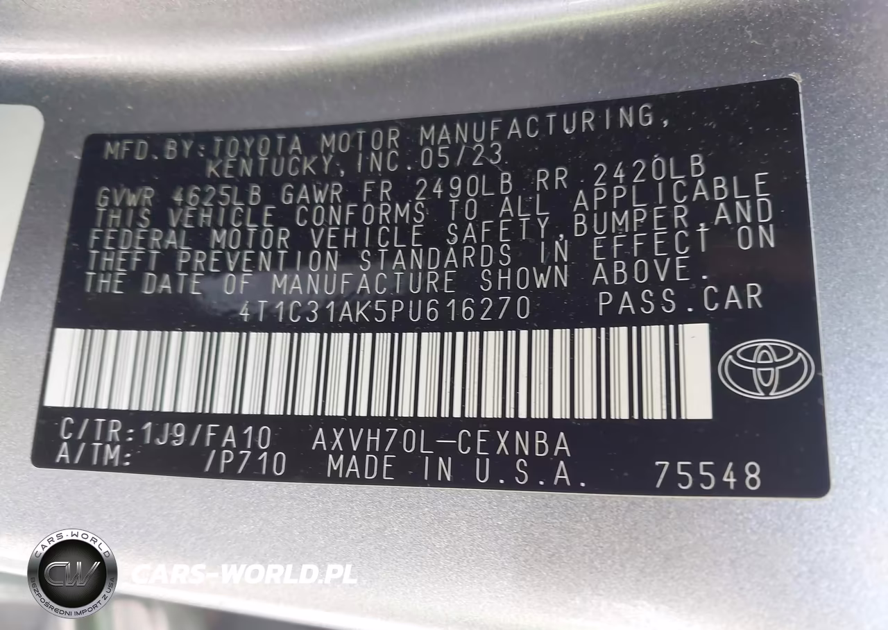2023 Toyota Camry Le Hybrid VIN:4T1C31AK5PU616270 - 9