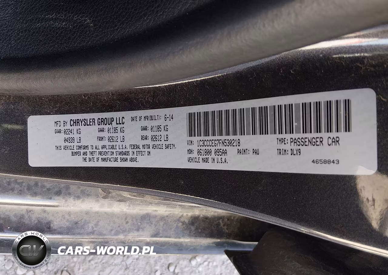 2015 Chrysler 200 C VIN:1C3CCCEG7FN530218 - 9
