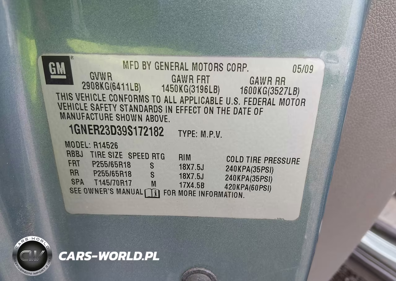2009 Chevrolet Traverse Lt VIN:1GNER23D39S172182 - 9
