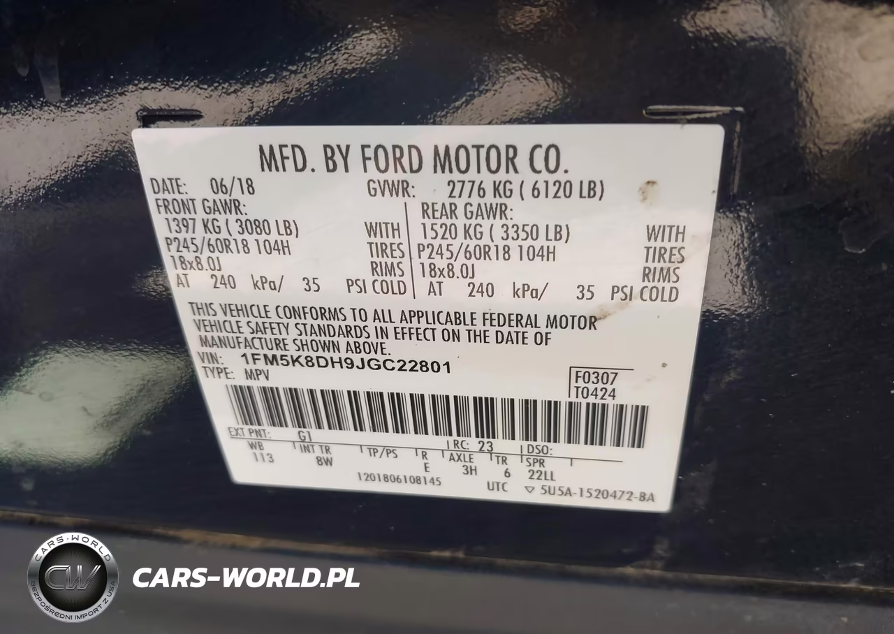 2018 Ford Explorer Xlt VIN:1FM5K8DH9JGC22801 - 9
