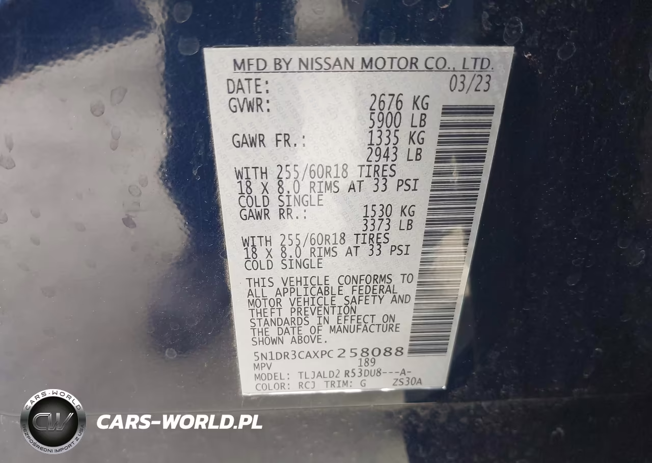 2023 Nissan Pathfinder Sl Fwd VIN:5N1DR3CAXPC258088 - 9