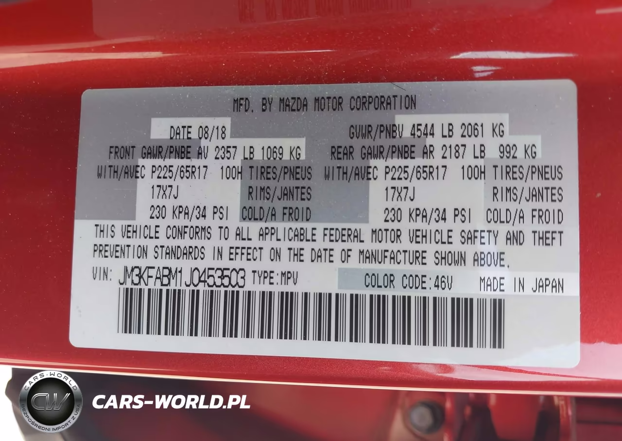 2018 Mazda Cx-5 Sport VIN:JM3KFABM1J0453503 - 9