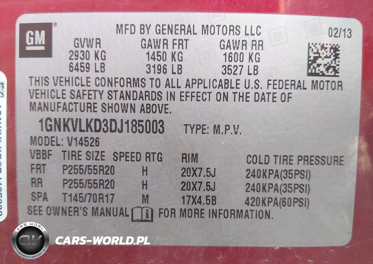 2013 Chevrolet Traverse Ltz VIN:1GNKVLKD3DJ185003 - 9